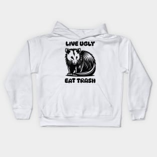 Live Ugly Eat Trash Kids Hoodie